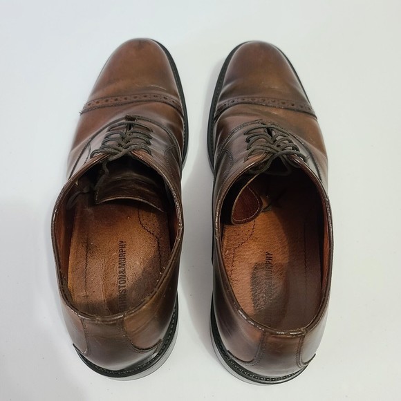 Johnston & Murphy Men\'s Ronan Cap Toe Oxford Shoes Size 13 Leather Made In Italy main image 16